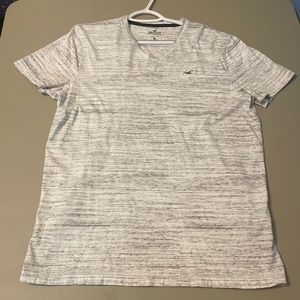 Blended white/gray Must-Have collection Hollister V-neck T-shirt
